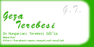 geza terebesi business card